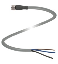 Pepperl&plus;Fuchs M8 Cordset; Female Straight; 3-Pin; 3-Wire; 2m PUR Cable